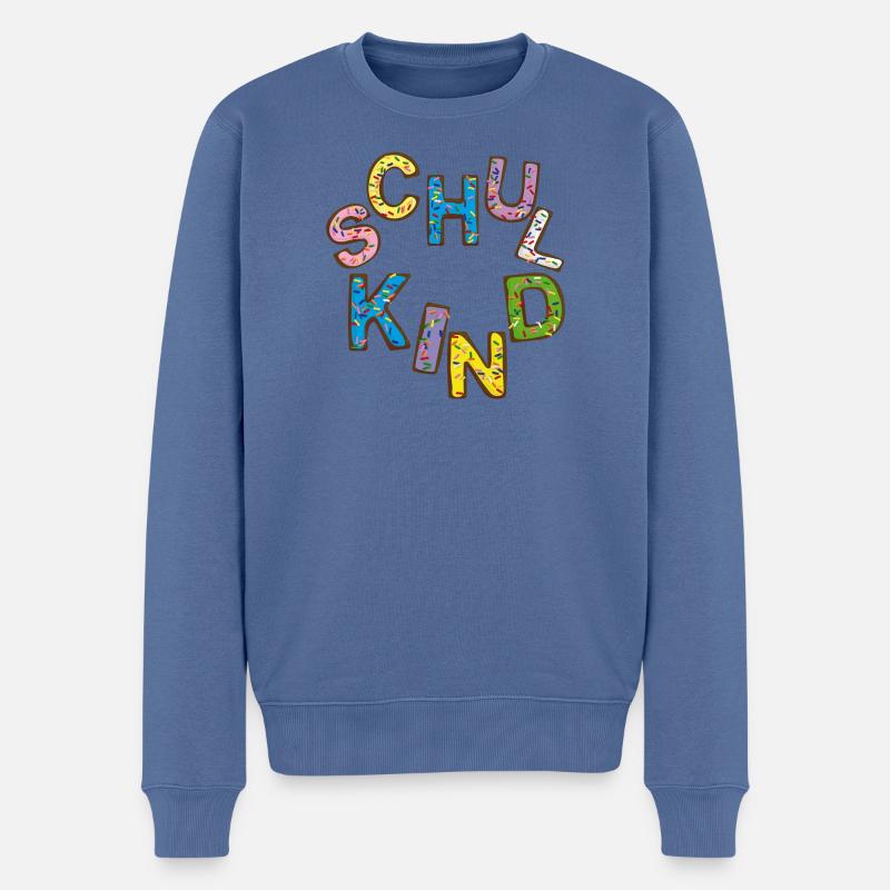 Schulkind Einschulung - Männer Premium Bio Pullover - Taubenblau