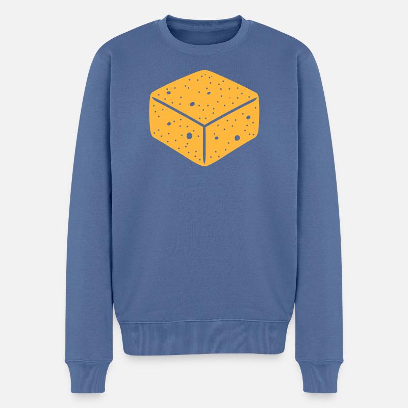 Schwamm Brausegummi Muster - Männer Premium Bio Pullover - Taubenblau