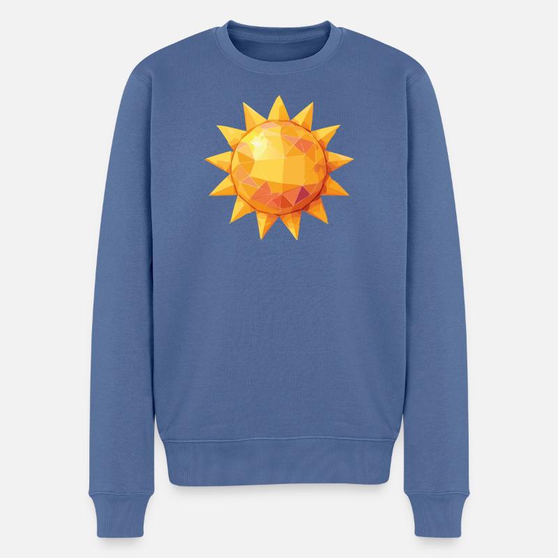 sonne - Männer Premium Bio Pullover - Taubenblau