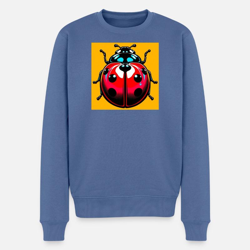 Marienkäfer - Männer Premium Bio Pullover - Taubenblau