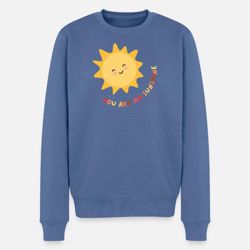 Mein Sonnenschein - Männer Premium Bio Pullover - Taubenblau