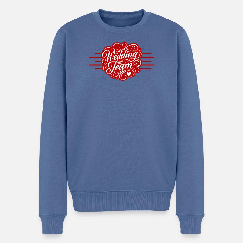 Hochzeit Team - Männer Premium Bio Pullover - Taubenblau