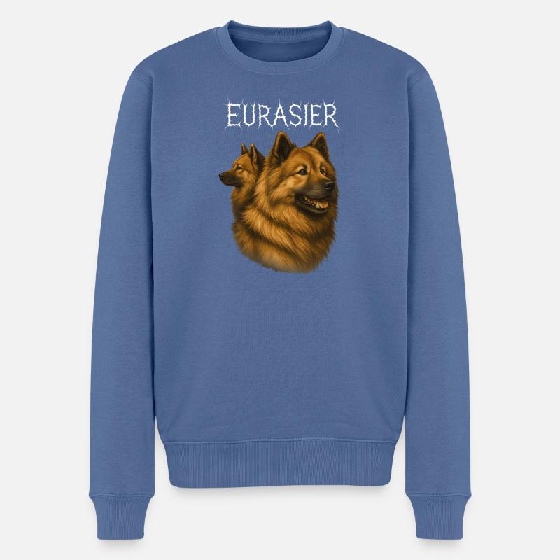Eurasiens - Pull Premium bio Homme - bleu pigeon