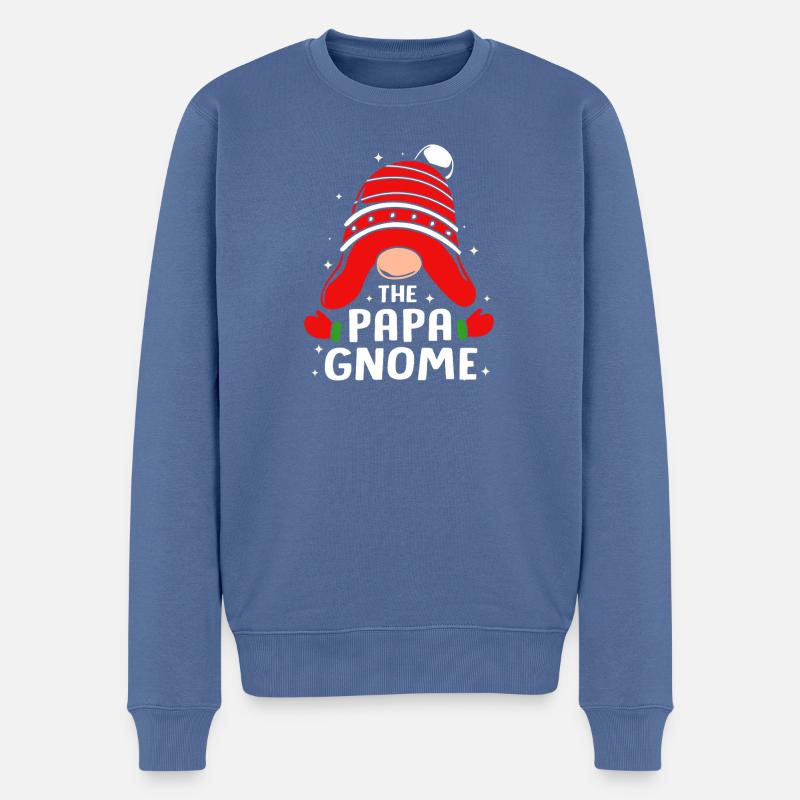 Gnom Vater Großvater - Männer Premium Bio Pullover - Taubenblau