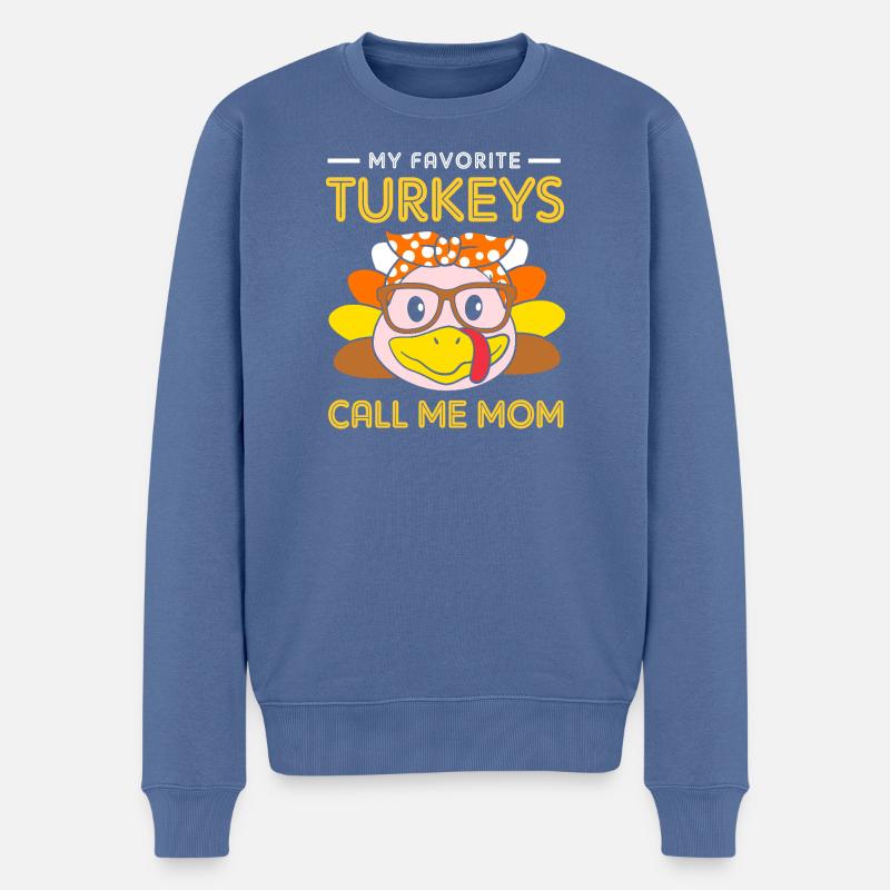Thanksgiving Mama Mutter Oma Großmutter - Männer Premium Bio Pullover - Taubenblau