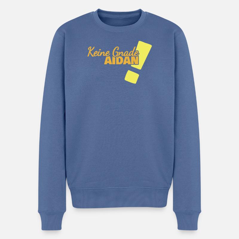 Aidan als Lustig - Männer Premium Bio Pullover - Taubenblau