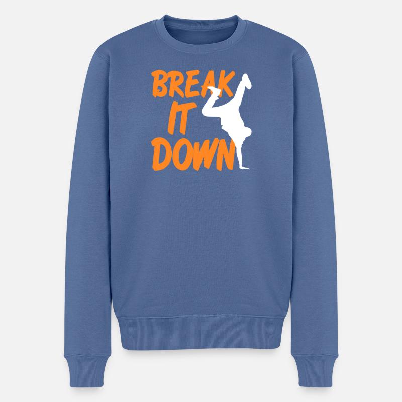 Décomposer Rythme Mouvement Danse Puissance - Pull Premium bio Homme - bleu pigeon