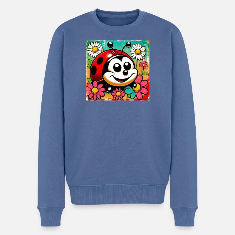 Marienkäfer - Männer Premium Bio Pullover - Taubenblau