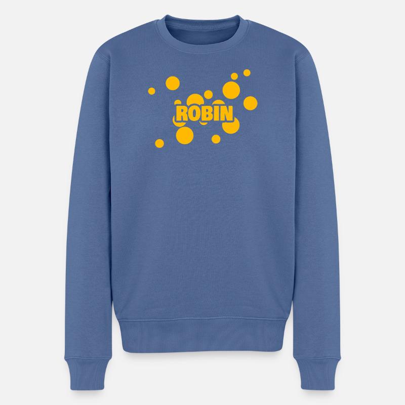 Robin dans le rôle de Robin - Pull Premium bio Homme - bleu pigeon