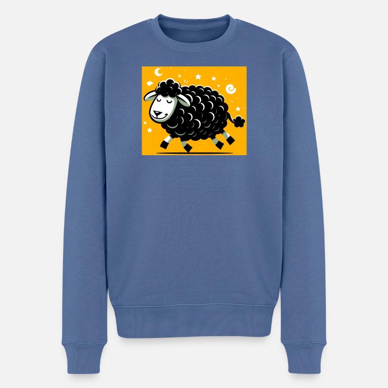 Schwarzes Schaf - Männer Premium Bio Pullover - Taubenblau
