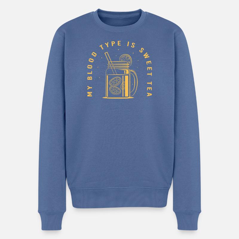 Chai Tee Sweet Tea - Männer Premium Bio Pullover - Taubenblau