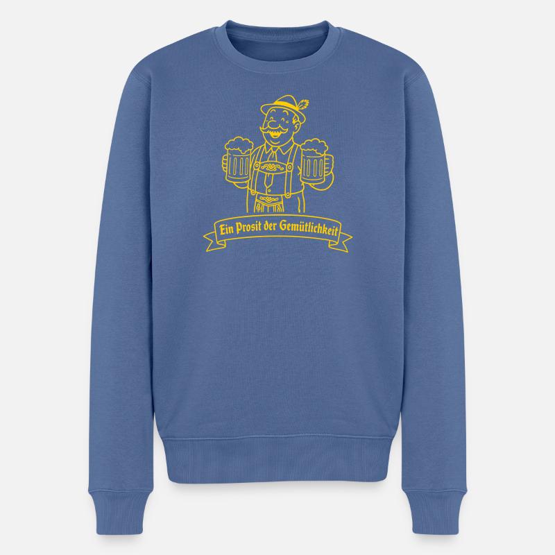 Herr Bier - Ein Prosit der Gemütlichkeit - Pull Premium bio Homme - bleu pigeon