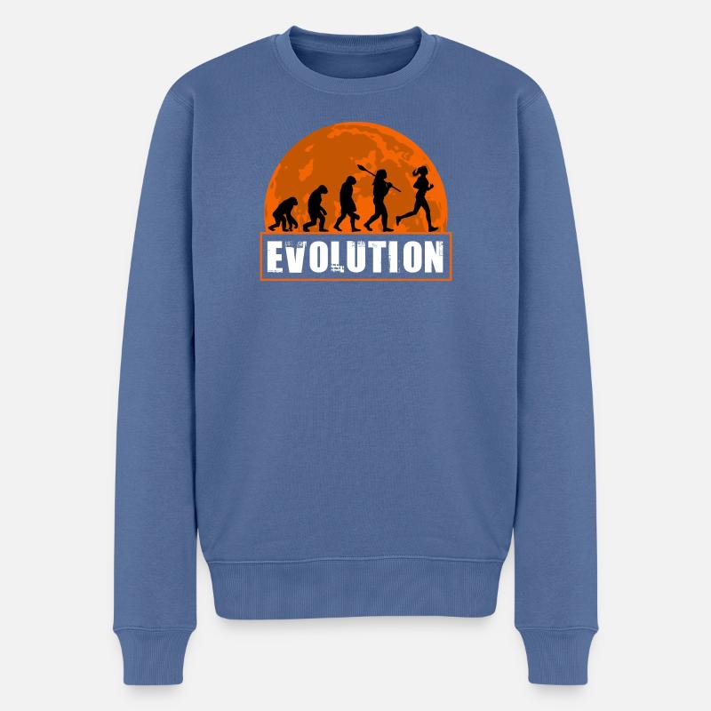 Running Evolution Running Girl Marathon Runner - Pull Premium bio Homme - bleu pigeon