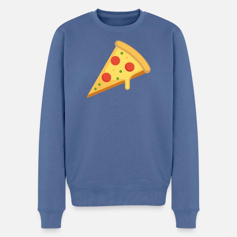 tranche de pizza - Pull Premium bio Homme - bleu pigeon