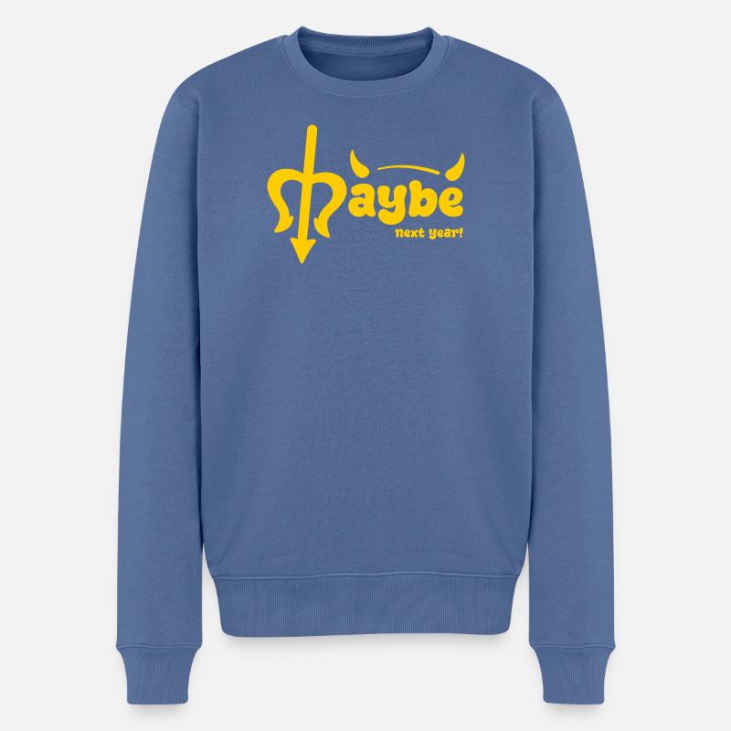 Vielleicht nächstes jahr - Männer Premium Bio Pullover - Taubenblau