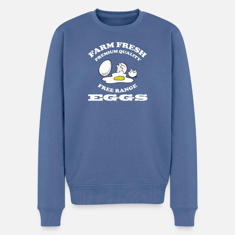 Oeuf - Pull Premium bio Homme - bleu pigeon