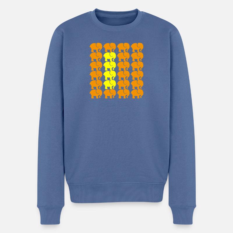 Éléphant - Pull Premium bio Homme - bleu pigeon