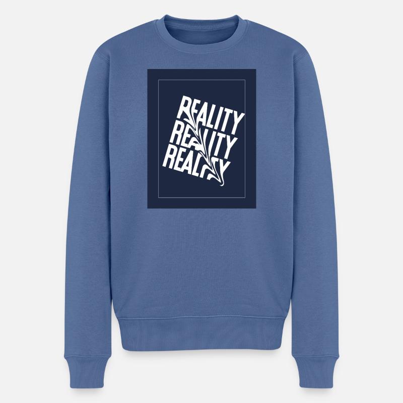 Realität - Männer Premium Bio Pullover - Taubenblau