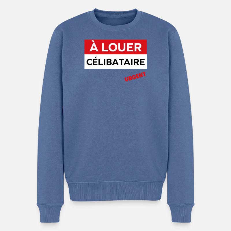 Junggeselle - Männer Premium Bio Pullover - Taubenblau