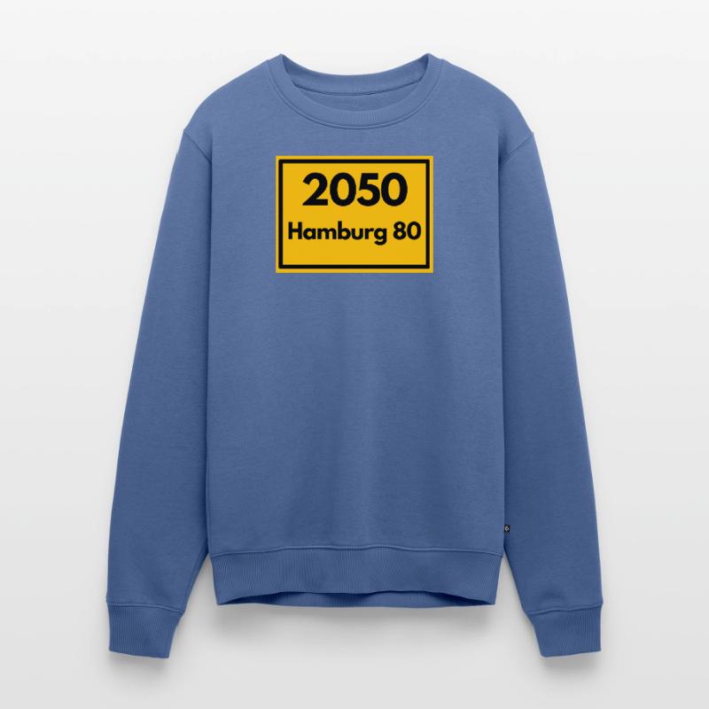 OLD POSTCODE POSTCODE RETRO 2050 HAMBURG 80 - ELBE Men's Premium Organic Jumper