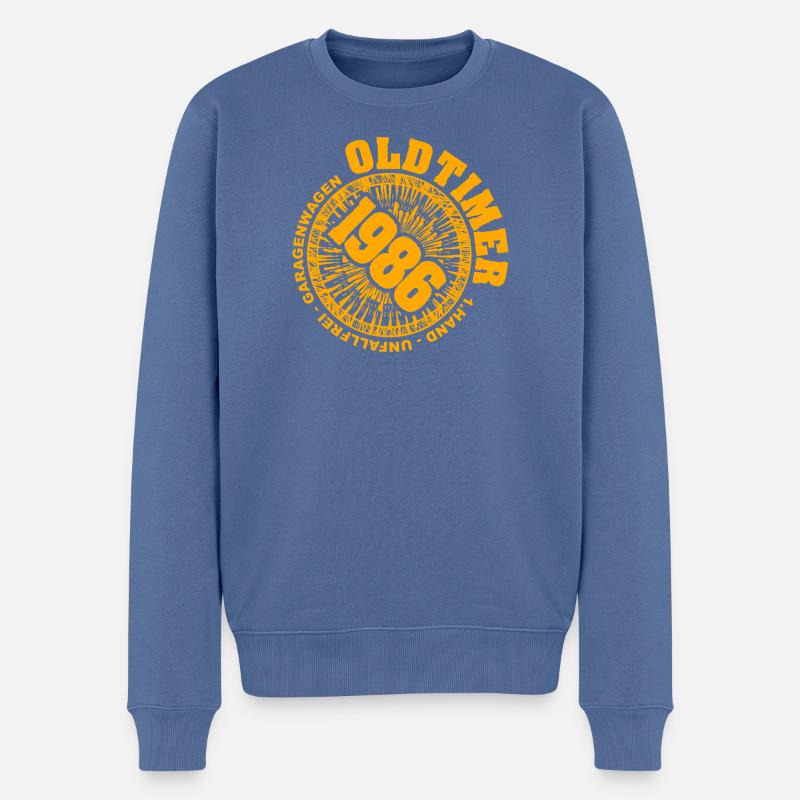 1986 - Männer Premium Bio Pullover - Taubenblau