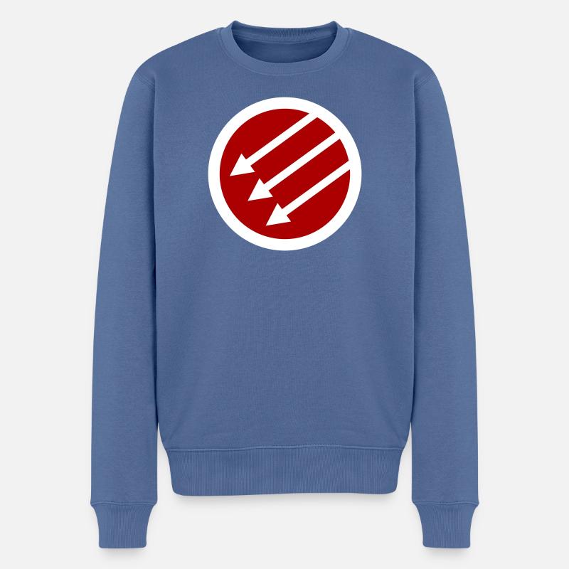 Iron Front / Eiserne Front / Järnfronten - Männer Premium Bio Pullover - Taubenblau