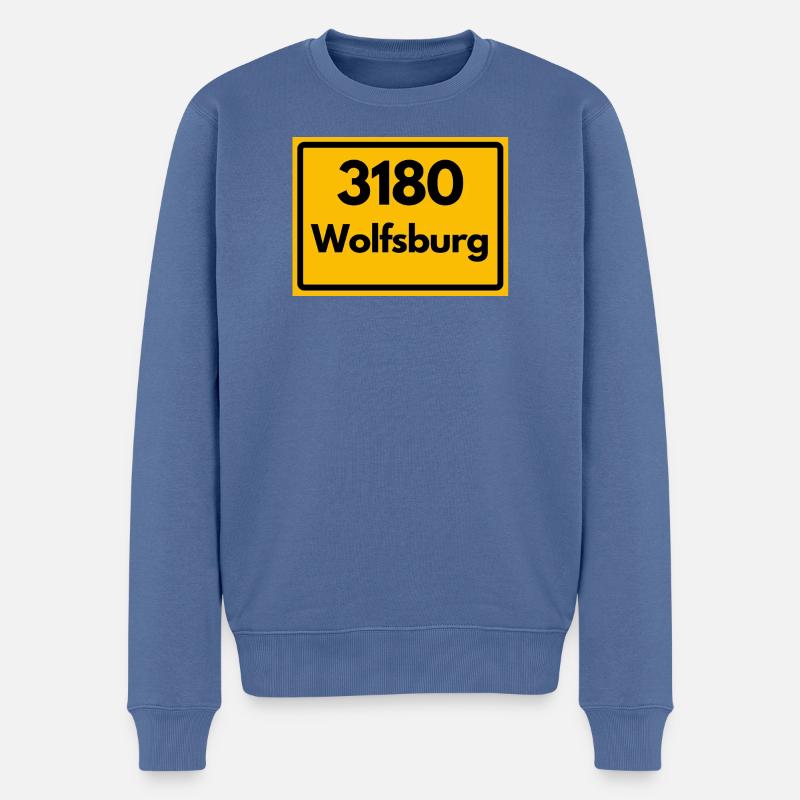 ANCIEN CODE POSTAL RETRO 3180 WOLFSBURG - Pull Premium bio Homme - bleu pigeon