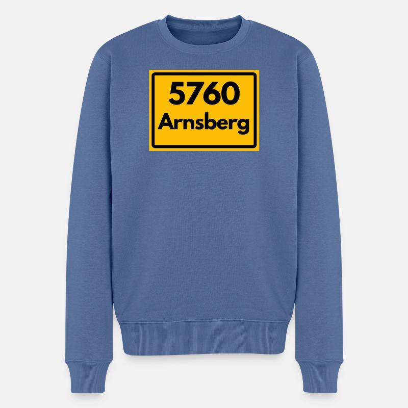 ANCIEN CODE POSTAL RÉTRO 5760 ARNSBERG - Pull Premium bio Homme - bleu pigeon