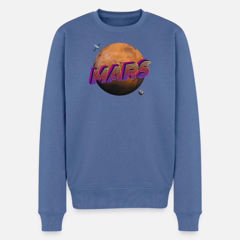 Mars – Weltraumserie - Männer Premium Bio Pullover - Taubenblau