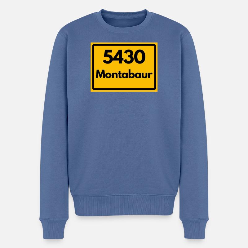 ANCIEN CODE POSTAL RETRO 5430 MONTABAUR - Pull Premium bio Homme - bleu pigeon