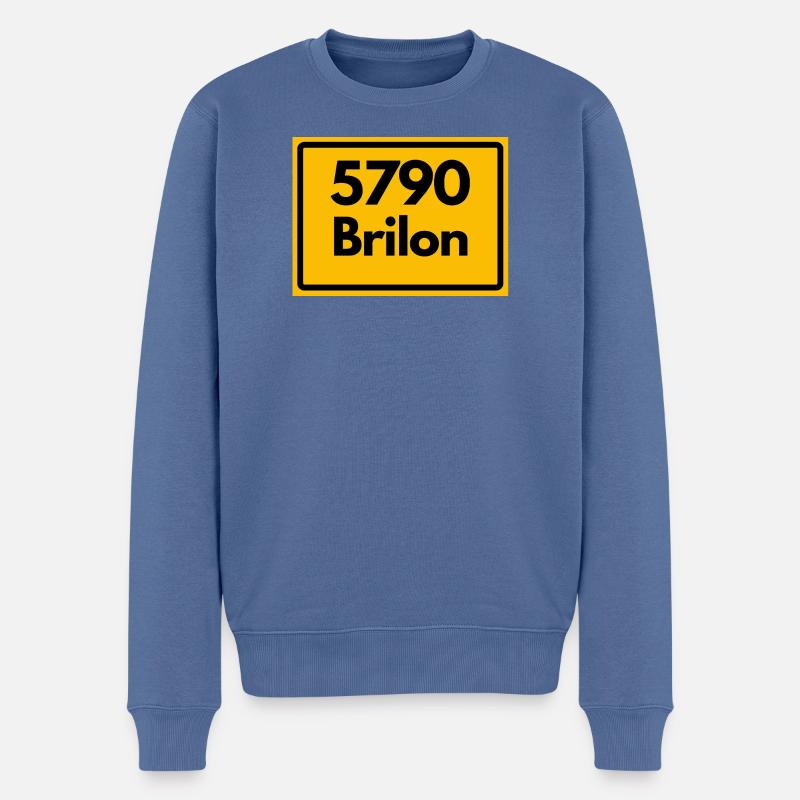 ANCIEN CODE POSTAL RETRO 5790 BRILON - Pull Premium bio Homme - bleu pigeon