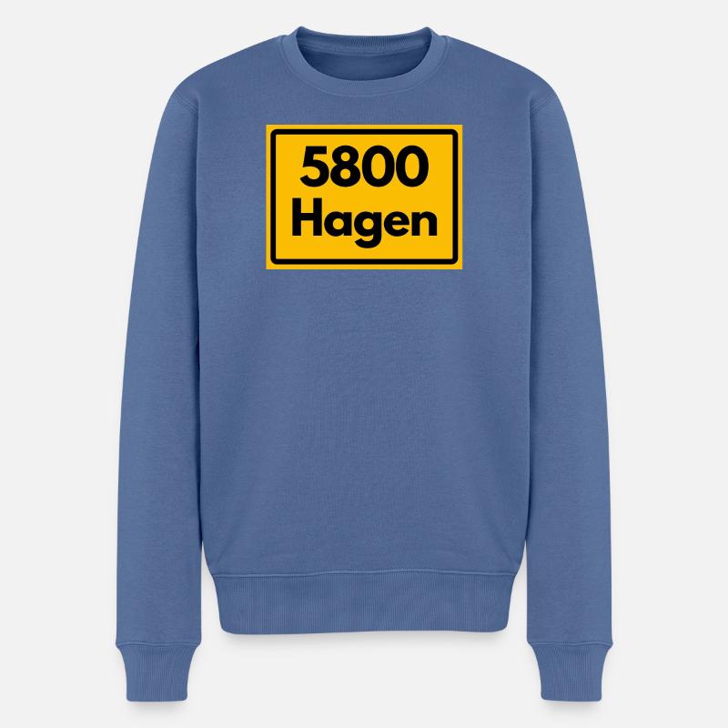 ANCIEN CODE POSTAL RETRO 5800 HAGEN - Pull Premium bio Homme - bleu pigeon