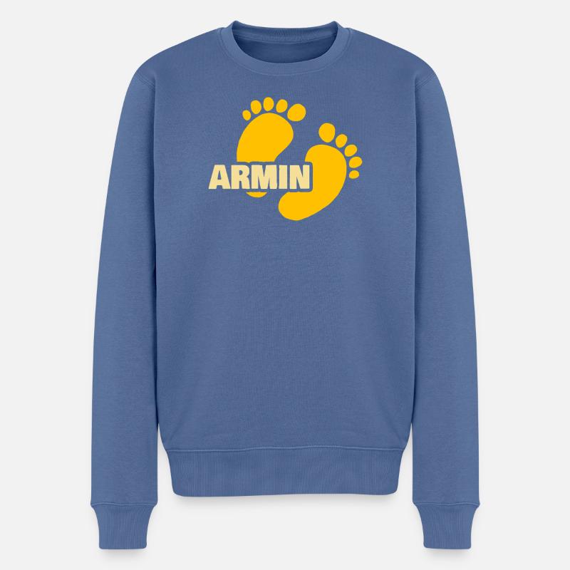 Baby Armin - Männer Premium Bio Pullover - Taubenblau