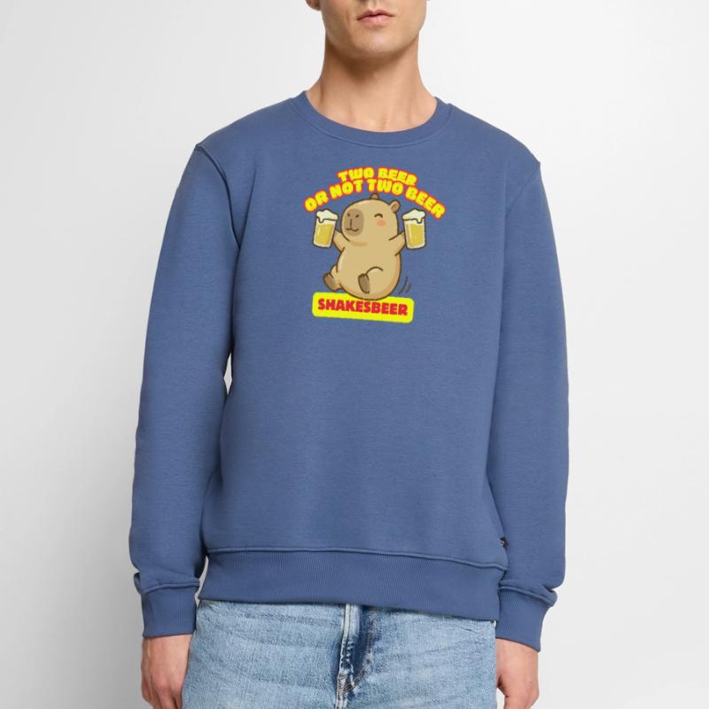 Zwei Bier oder nicht zwei Bier – Shakesbeer – Capybara Männer Premium Bio Pullover