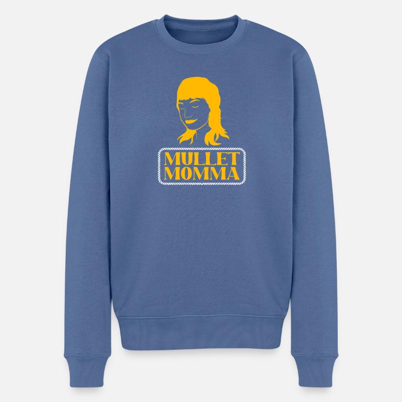 Coupe mullet coupe mulet - Pull Premium bio Homme - bleu pigeon