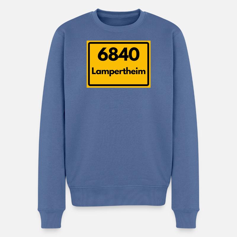 ANCIEN CODE POSTAL RETRO 6840 LAMPERTHEIM - Pull Premium bio Homme - bleu pigeon
