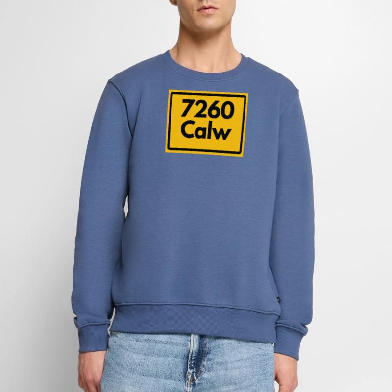 OLD POSTCODE POSTCODE RETRO 7260 CALW HEIMATSTOLZ Men's Premium Organic Jumper