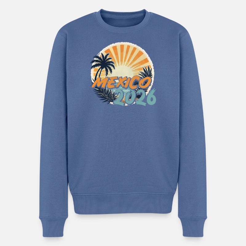 Mexiko 2026 - Männer Premium Bio Pullover - Taubenblau