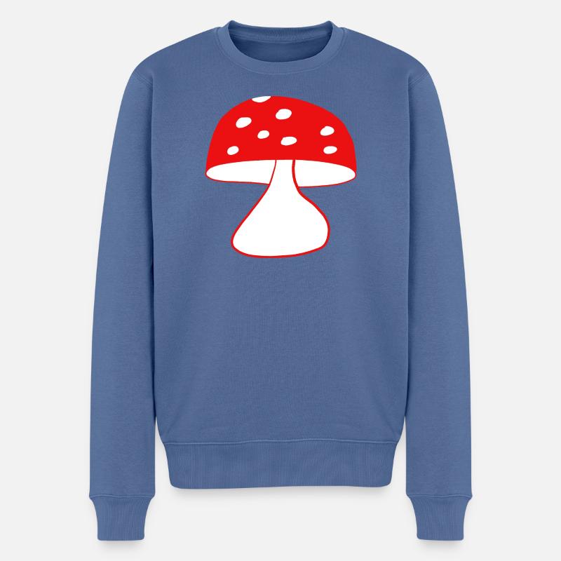 Champignons américes rouges - Pull Premium bio Homme - bleu pigeon