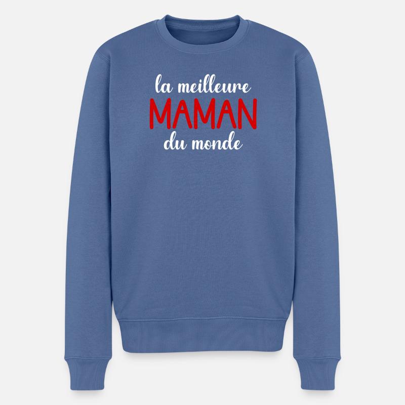 La Meilleure Maman du Monde - Pull Premium bio Homme - bleu pigeon