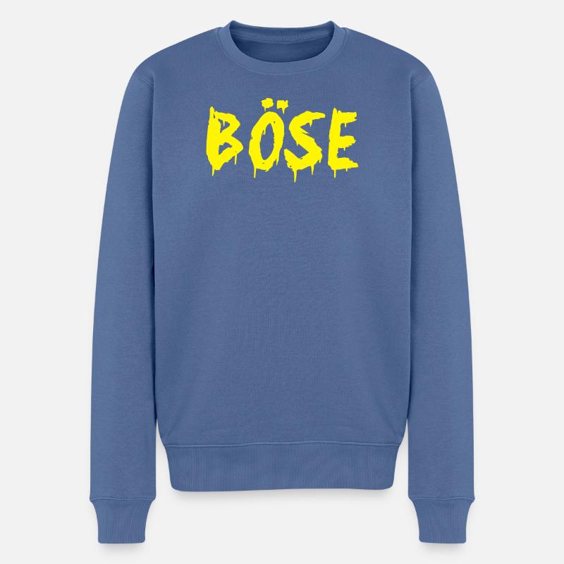 BÖSE - Männer Premium Bio Pullover - Taubenblau