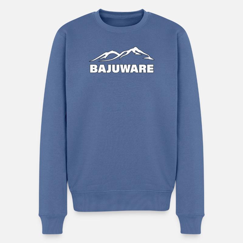 BAJUWARE - Männer Premium Bio Pullover - Taubenblau