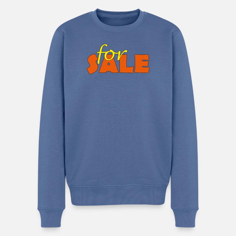 FOR SALE - Männer Premium Bio Pullover - Taubenblau