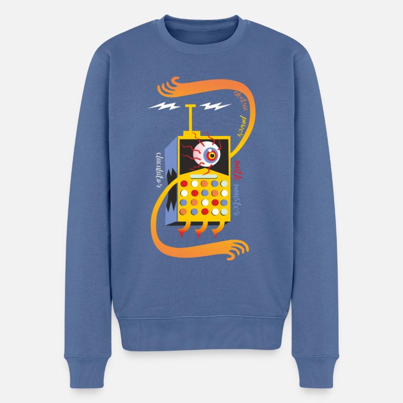 Beispielrechner-Elektrisch - Männer Premium Bio Pullover - Taubenblau