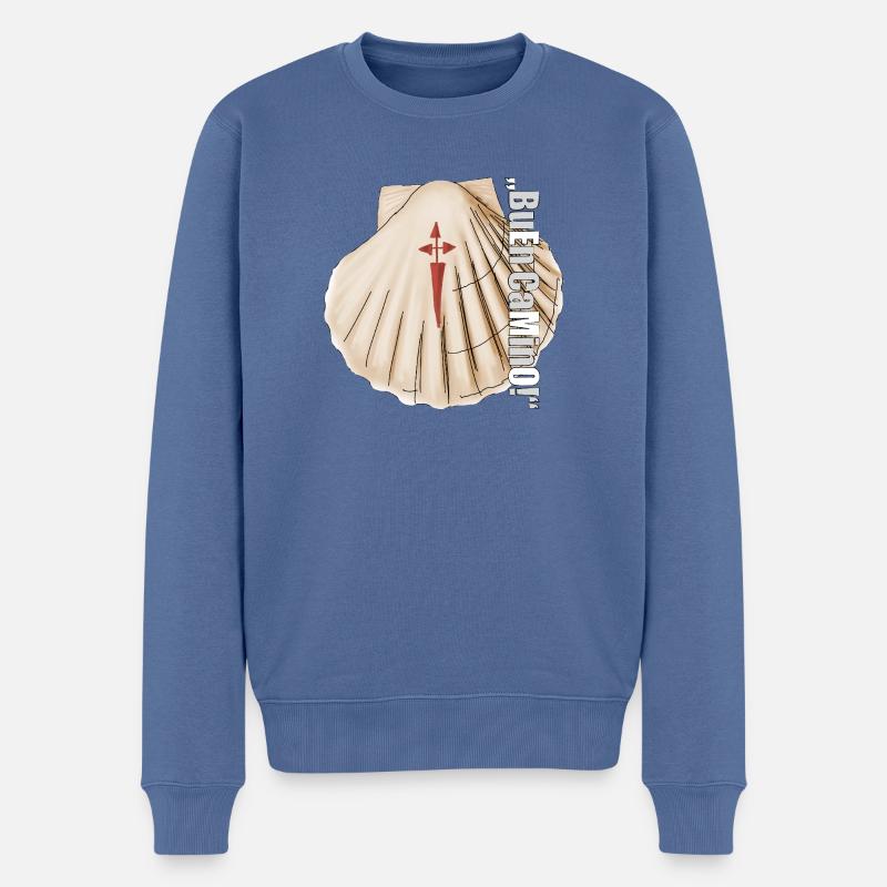 Coquille Saint-Jacques - Pull Premium bio Homme - bleu pigeon
