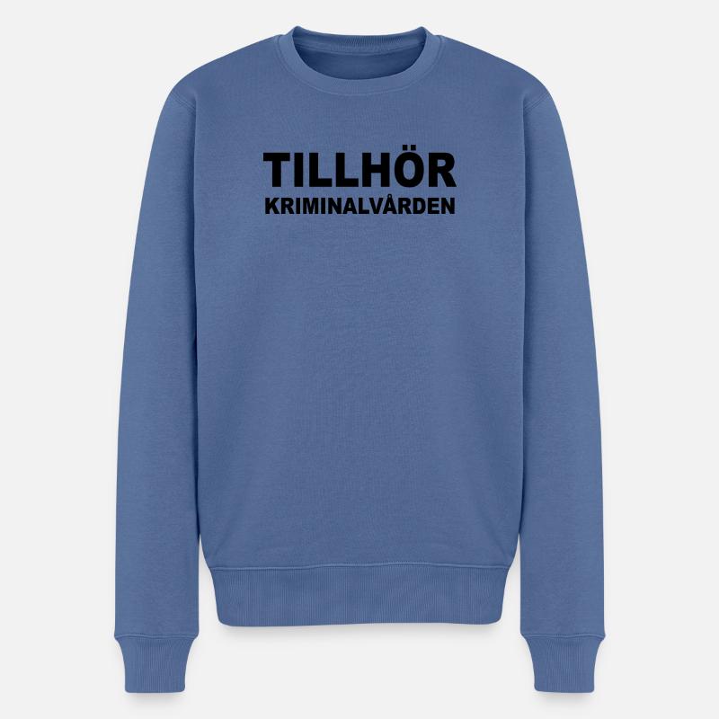 Gehört zum Gefängnisdienst - Männer Premium Bio Pullover - Taubenblau