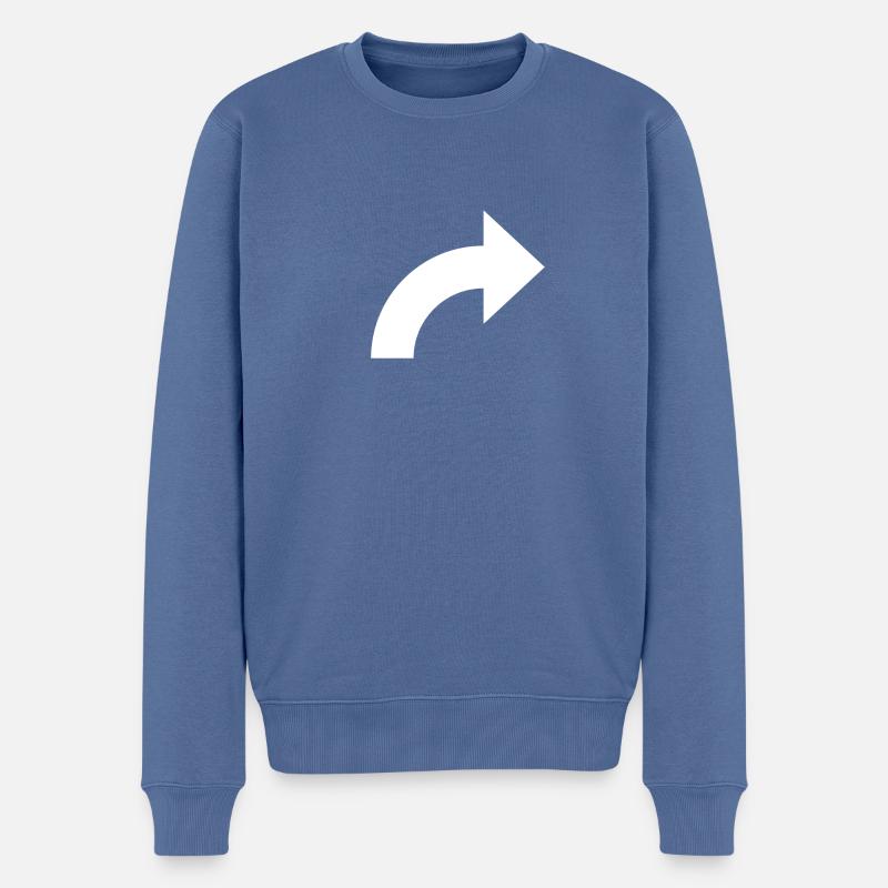 Flèche - Pull Premium bio Homme - bleu pigeon
