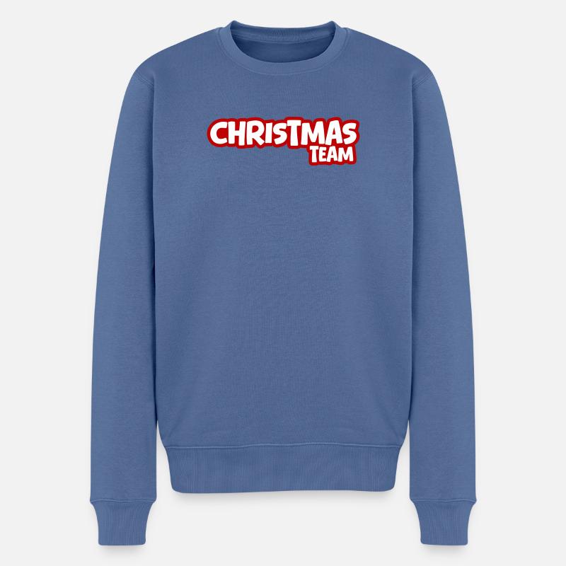 Christmas Team Weihnachten - Männer Premium Bio Pullover - Taubenblau