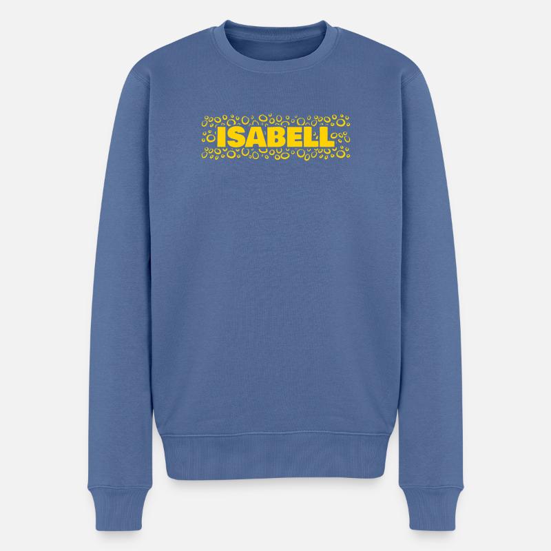 Geschenk für Isabell - Männer Premium Bio Pullover - Taubenblau