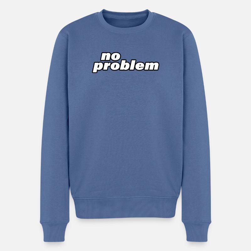 aucun problème - Pull Premium bio Homme - bleu pigeon